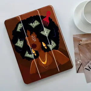 Fashion Inspirational Women Design iPad Case, Inspirational Transparent Acrylic Stand Cover, Pencil Holder & Charger Slot, Fits iPad Pro/air/mini, Perfect Gift Shock-resistant Full Cover Protective Case Suitable for Offices Schools and Homes