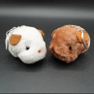 Peruvian Fluffy Guinea Pig Keychains