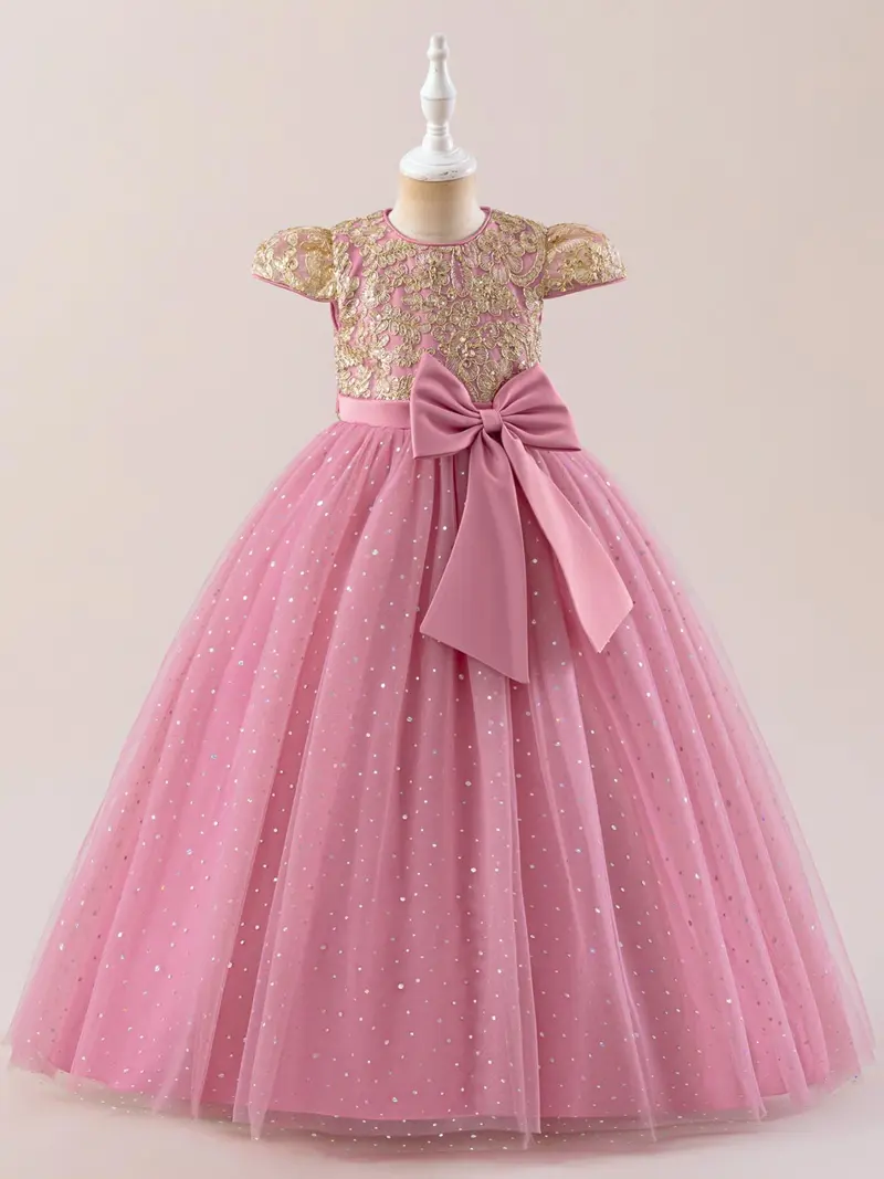 Shiny pink kids dress - TikTok Shop