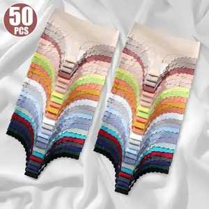 VOPINK 50pcs Everyday comfortable Thongs Undies Women's Soft Comfy Underwear Panties for Holiday in Assorted Colors