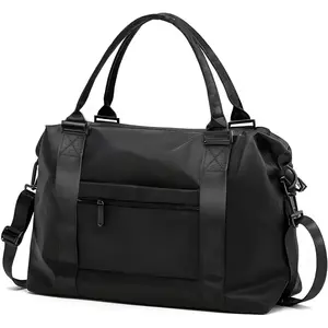 Travel Duffle Bag  Weekender Men Small Gym For Women Labor And Delivery Overnight Luggage With Trolley Sleeve Airplane Flying(black)