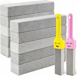 12-Pack Pumice Stone Toilet Cleaning Brushes, All-Natural Material Household Must-Have, Toilet Urine Stain Remover for Hard Water Rings, Pool & Bathtub Grime, Tile Floor Stains and Limescale Cleaning