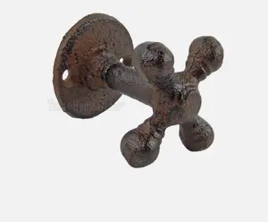 Faucet Knob Wall Hook Handle Cast Iron Towel Coat Purse Hanger Antique Style