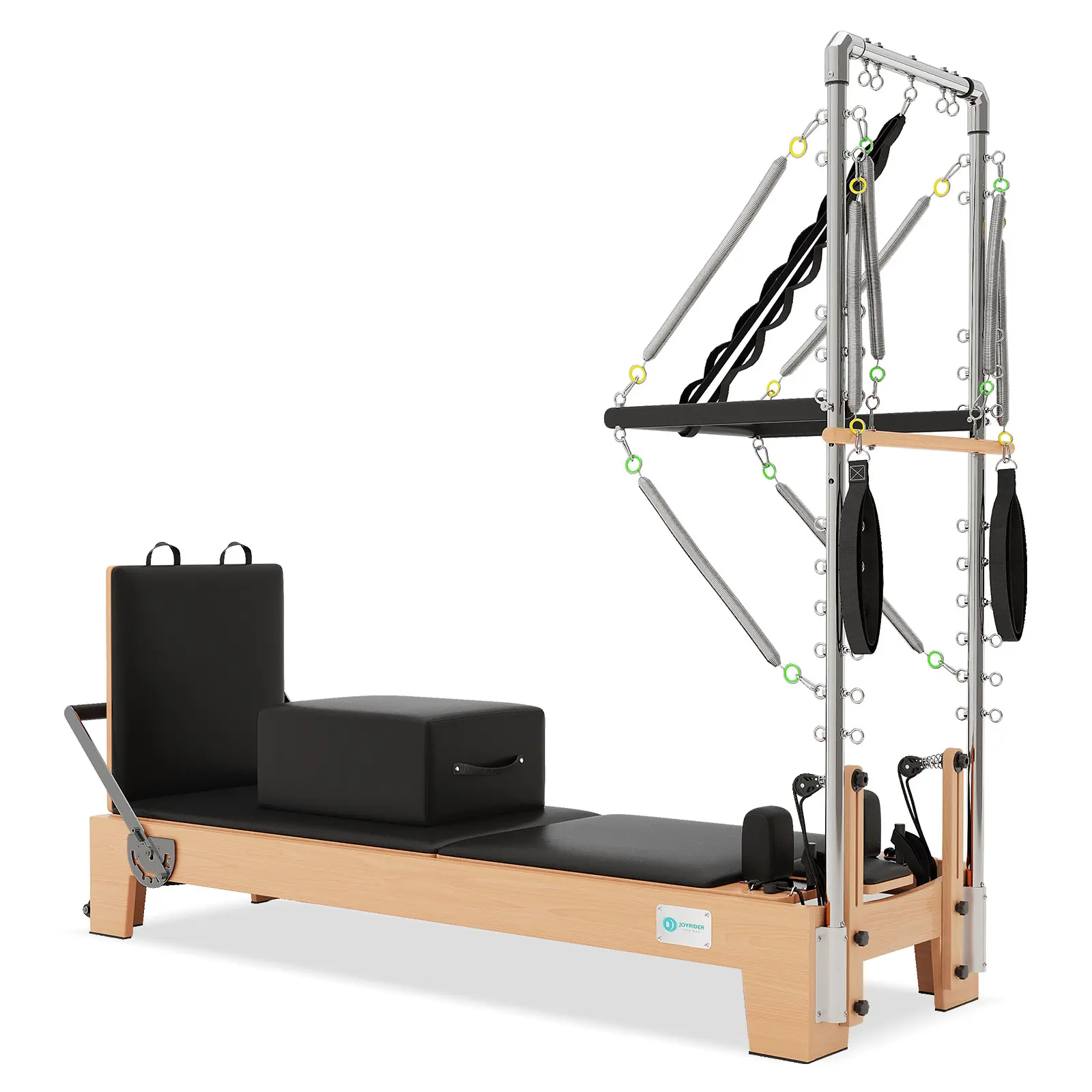 JOYRIDER Pilates Reformer, Pilates Reformer Machine for Home Workout and Studio, Pilates Equipment with Reformer Accessories, Pilates Box, Padded Jump Board, Beech Frame