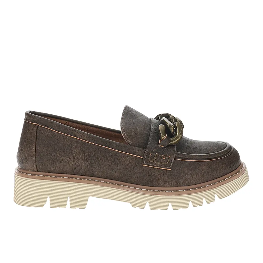 Corkys Womens Not Literally Lug Sole Loafers Casual - Brown