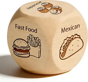 Date Night Food Decision Dice - Fun Couples Game & Anniversary Gift for Him/Her