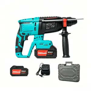 Cordless Rotary Hammer Drill, 3-in-1 Lithium-Ion Hammer Drill for Concrete, Brick & Wood, for Renovation Workers & Home Improvement