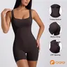 OQQ Women's Minimalist Smooth Compression Shapewear Romper - Underwear for Women, Sleeveless Nylon Bodysuit, Removable Pads, 270° Easy Access, Tummy Control Waist Cincher