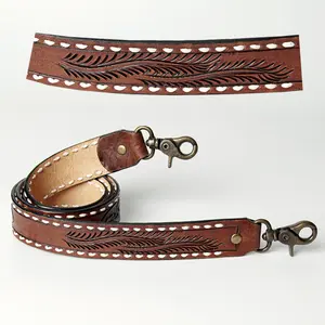 American Darling Hand Tooled Genuine Leather Crossbody Handle Strap for Bags Phone Wallet Purse Clutch