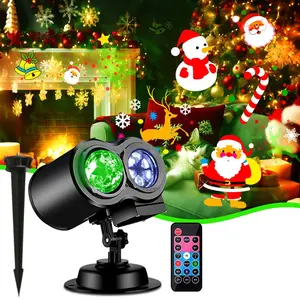 Outdoor Projection Lamp, LED Projection Light with Remote Control, Waterproof Light for Halloween Birthday Party Decoration, Outdoor Waterproof Lights