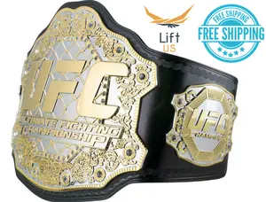 UFC Championship Legacy Tittle belt 2mm Brass with Original Leather Strap