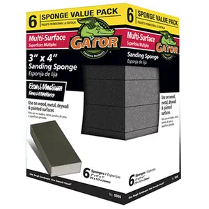 Ali Industries 4199 Fine & Medium Sanding Sponge- 6 Pack