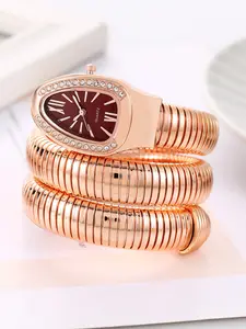 Fashion-Forward Elastic Coiled Snake Wristwatch - Exquisite Design with Unique Characteristics