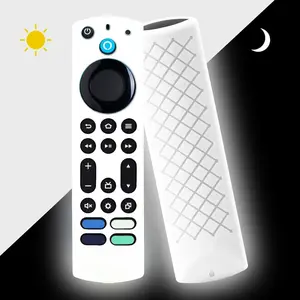 Remote Cover for Fire Stick 4k+ Max,Toshiba, Insignia Fire Tv Remote Cover,  Case Glow in The Dark (White)