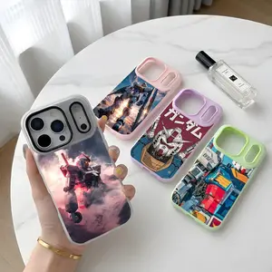 Gundam cool Phone Case Phone Case For iPhone 17 16 15 14Pro Max 13mini 12pro Crystal clear and lightweight jelly 2026 new double-layer shockproof liquid skin feel