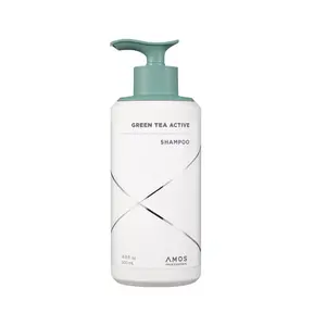 AMOS Professional Green Tea Active Shampoo 16.9oz (500mL) – Scalp Care & Hair Strengthening