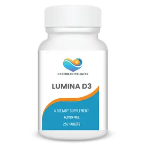 Caribbean Wellness Lumina D3 Vitamin D3 Gluten Free Bone Health Calcium Balance Healthy Cell Growth Immune System Modulation Cardiovascular Function