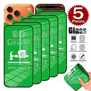 1-5PCS 9D Ceramic Screen Protector For iPhone 13 11 16 17 Pro Max Air 15 14 12 Mini XR Xs X 7 8 Plus 6s SE Protective Film