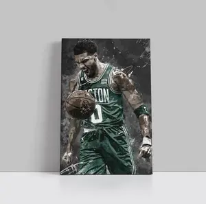 Jayson Tatum Poster Wall Art Print Sports Canvas Home Decor Gift Basketball Artwork Fan Gift Collection Birthday Gift