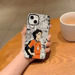 Anime Haikyuu Nishinoya Phone Case For iPhone 17 Air 16 15 14 13 12 11 Pro Max Plus Two-in-one Cover