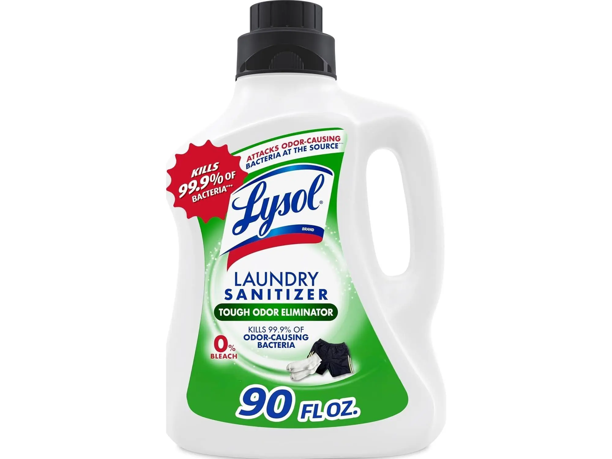 Lysol Laundry Sanitizer Additive, Bacteria-Causing Laundry Odor Eliminator, Detergent Additive, Crisp Linen, 90oz
