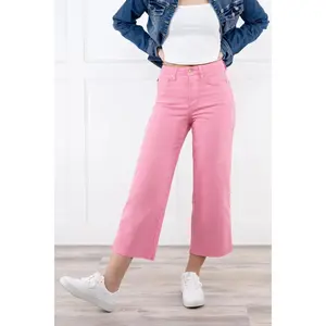 Judy Blue Tummy Control Pink Cropped Jeans