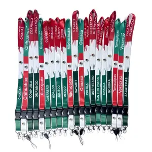 Mexico/ States Lanyard- Detachable Buckle with Hook detachable lanyard- Free ID/Card holder with purchase!