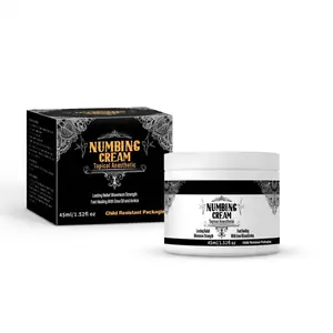 Maximum Strength Numbing Cream – 5% Lidocaine Topical Anesthetic for Tattoos, Waxing, Laser & Microneedling – Fast Healing with Emu Oil & Arnica – Child-Resistant Packaging – 45ml (1.52 fl oz)