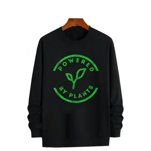 Vegan Long Sleeve Workout Sweatshirt Featuring Powered by Plants