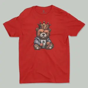 Big King Bear T-shirt Cotton