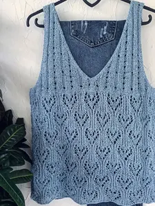 Women's French Vintage Knit Vest with V Neck Design, Solid, Lightweight and Breathable for Layering or Wearing Out, Casual Fitted Top Womenswear