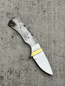 6” Fixed Blade Chode Knife 2 Inch Blade Full Tang Blank DIY Brass Hilt