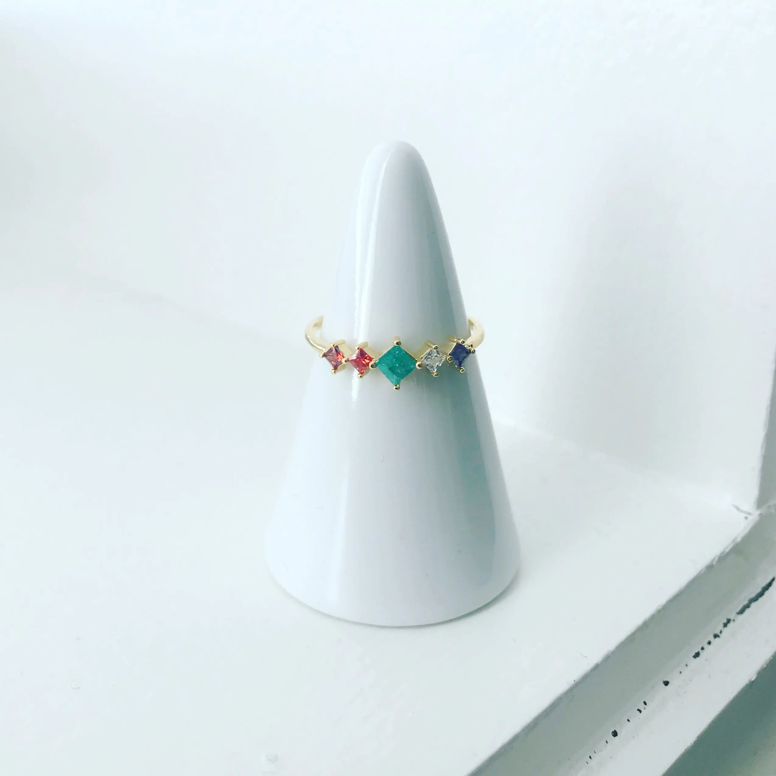 Zirconia (CZ): Diamond Cluster Ring