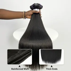JOPEAR【Premium Upgraded】3 4 Bundle Straight Bundles Human Hair Natural Color 12A 20 22 24 26 Inch Brazilian Raw Weave Human Hair Extensions For Women #Summer