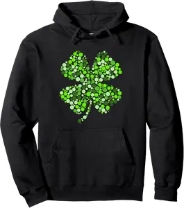 Lucky Shamrock Green Dot Family Celebration Men Women Pullover Hoodie - Nathanyarbo Shop 47B0DWT5Z8YQ