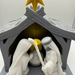 3D Printed Nativity LED Candle Holder