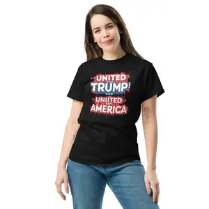 Women's Messy Bun Support Trump 2024 , United for Trump, United for America Trump2024 T-shirt