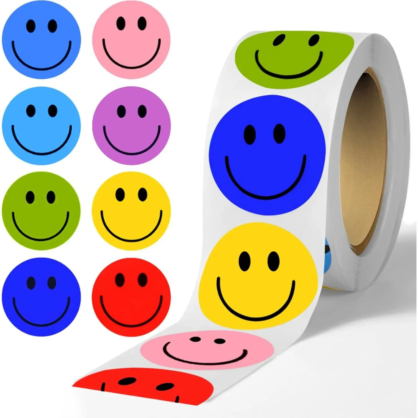 Smiley Face Stickers,500 Pcs Smiley Face Stickers Motivational Stickers for Teachers, Sticker Sheets, Decoration Sticker, Scrapbook Accessories, A Great gift for children
