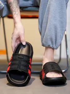 Trendy Camouflage Slide Sandals for Men - Footwear Adjustable Drawstring Design, Ultra-Light Honeycomb EVA Sole, Breathable Woven Upper, Non-Slip Outdoor Slippers Perfect for Daily Wear, Camping, Beach Trips & Shower Use, Fashion Meets Functionality