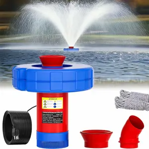 750W Pond Fountain Aerator, 1HP 15000 GPH Powerful Floating Pond Fountain Pump with Stainless Steel Body and 100ft Power Cord