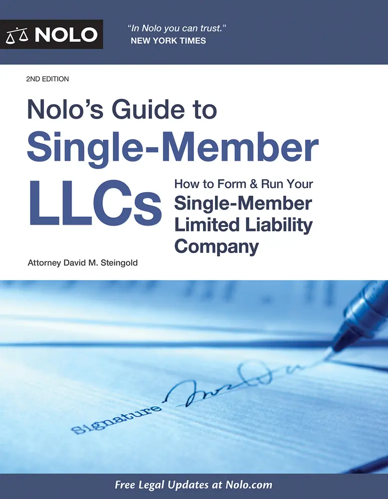 USED Book - Nolo's Guide to Single-Member Llcs: How to Form & Run Your Single-Member Limited Liability Company by Steingold, David M. (Paperback) - english