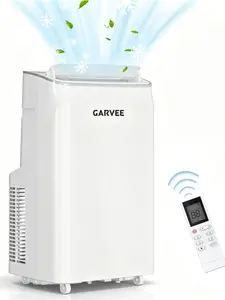 Garvee 12000 BTU 3-in-1 Portable Air Conditioner, Dehumidifier & Fan, Cooling Up to 750 Sq. Ft., Equipped with Remote Control, Sleep Mode, 24-Hour Timer and Installation Kit, Ideal for Home, Office & Dorm Room