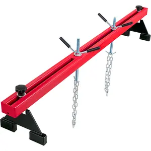 Summervibes VEVOR Engine Support Bar 1100 Lbs Capacity Engine Transverse Bar Engine Hoist 2 Point Lift Holder Hoist Dual Hooks, Engine Hoist Keeps Engine Stable for Home Garages Auto Repair Shop