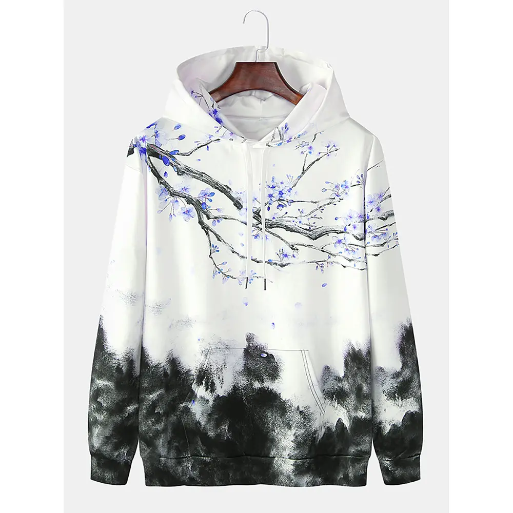 Purple plum blossom hoodie