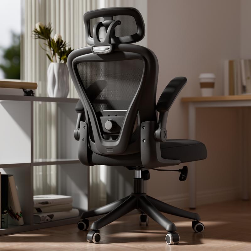 Ergonomic Office Chair, High Back Comfy Mesh Desk Chair with Wheels Adjustable Lumbar Support