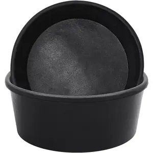 2 Pcs 4 Quart/ 1 Gallon Rubber Feeder Pan, Utility Horse Feed Bucket Dog Bowl Horse Feeder for Cats Dogs Goats Chicken Dust Bath Container Animal Feeding, 10.6 x 4.1 Inch