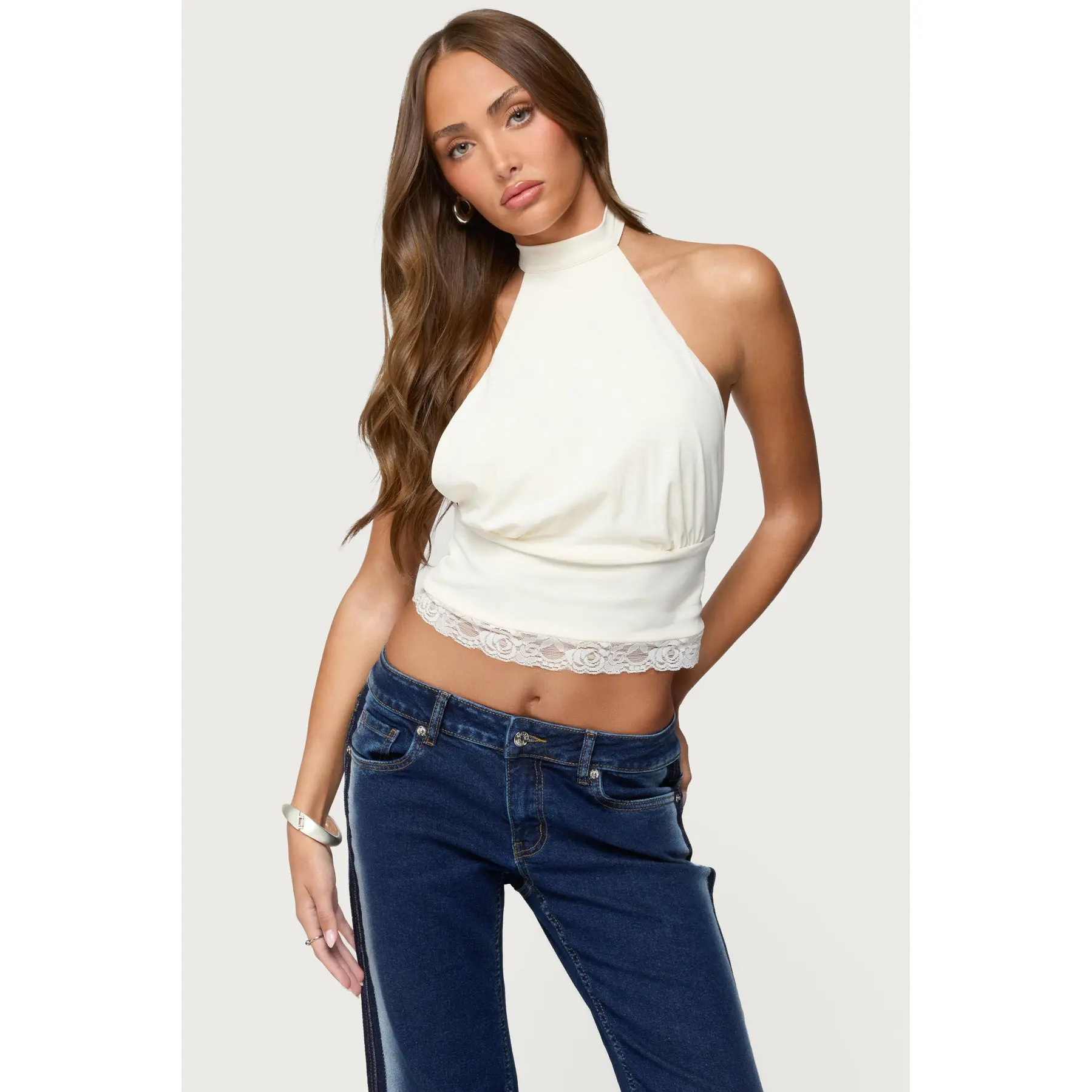 Sandra Lacey High Neck Halter Top