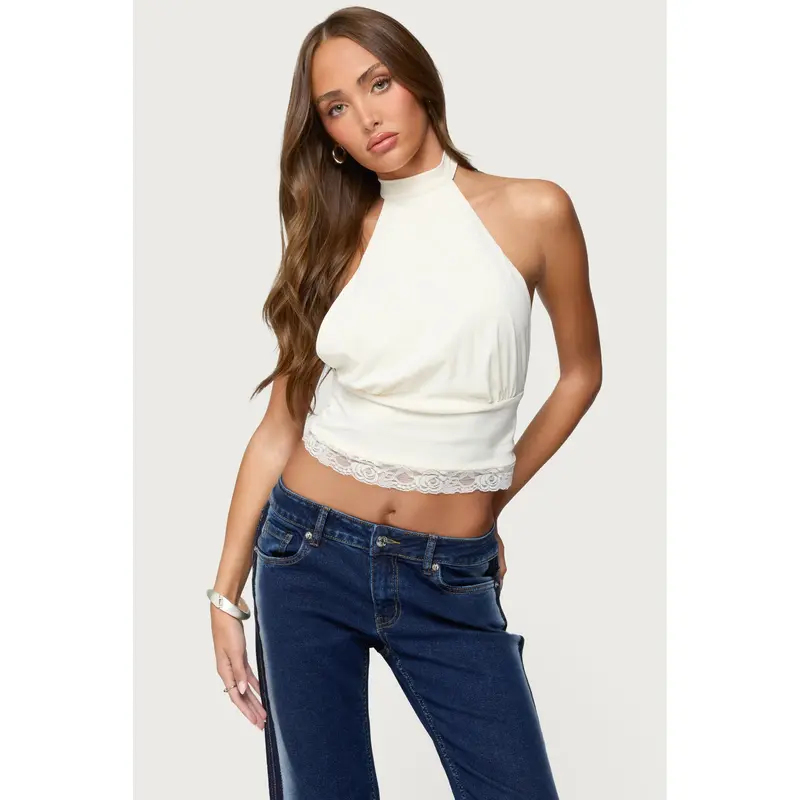 Sandra Lacey High Neck Halter Top