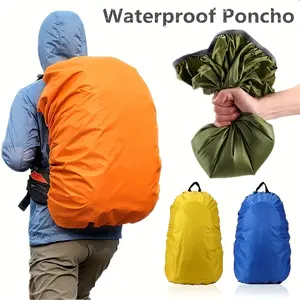 1pc 9.25gal Portable Outdoor Backpack with Cover - Durable Polyester, Ideal for Travel, Camping, and Sports Accessories, Camping Gear| Vibrant Backpack| Durable Backpack