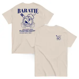 Baratie Restaurant, Vintage Anime T-Shirt, Japanese Streetwear, Restaurant Manager Shirt, Restaurant Manager T shirt, Cotton Tops Womenswear Crewneck
